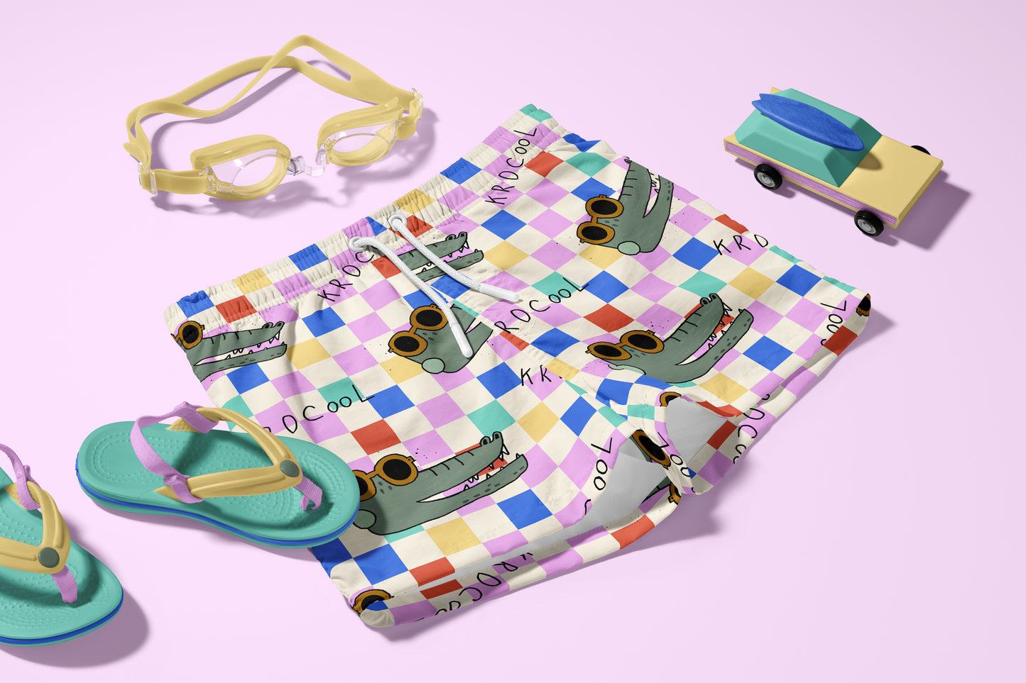 Badestoff (Badeshort) "KroCool bunt"