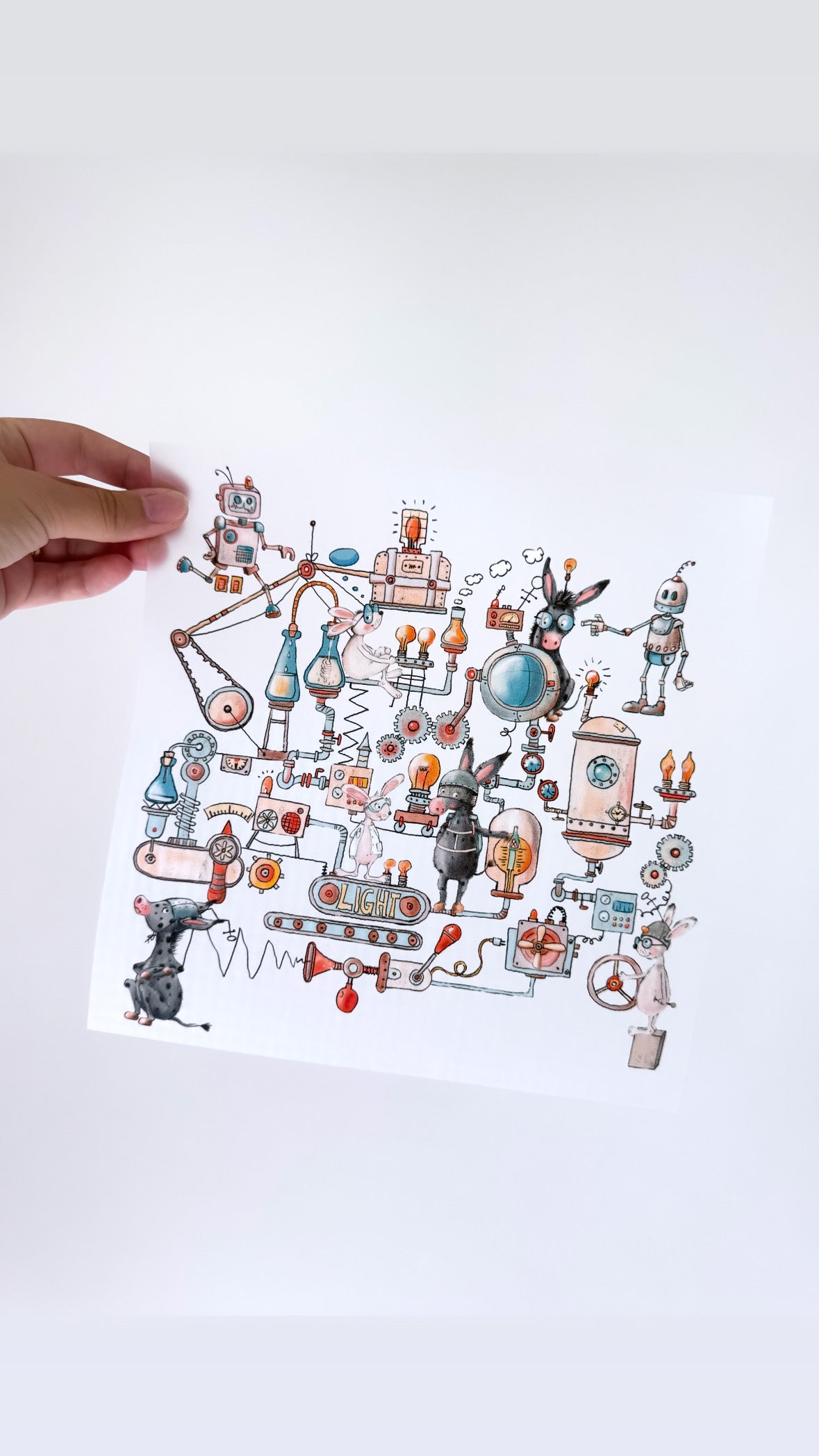 Elektrizität - Bügelbild, maxi