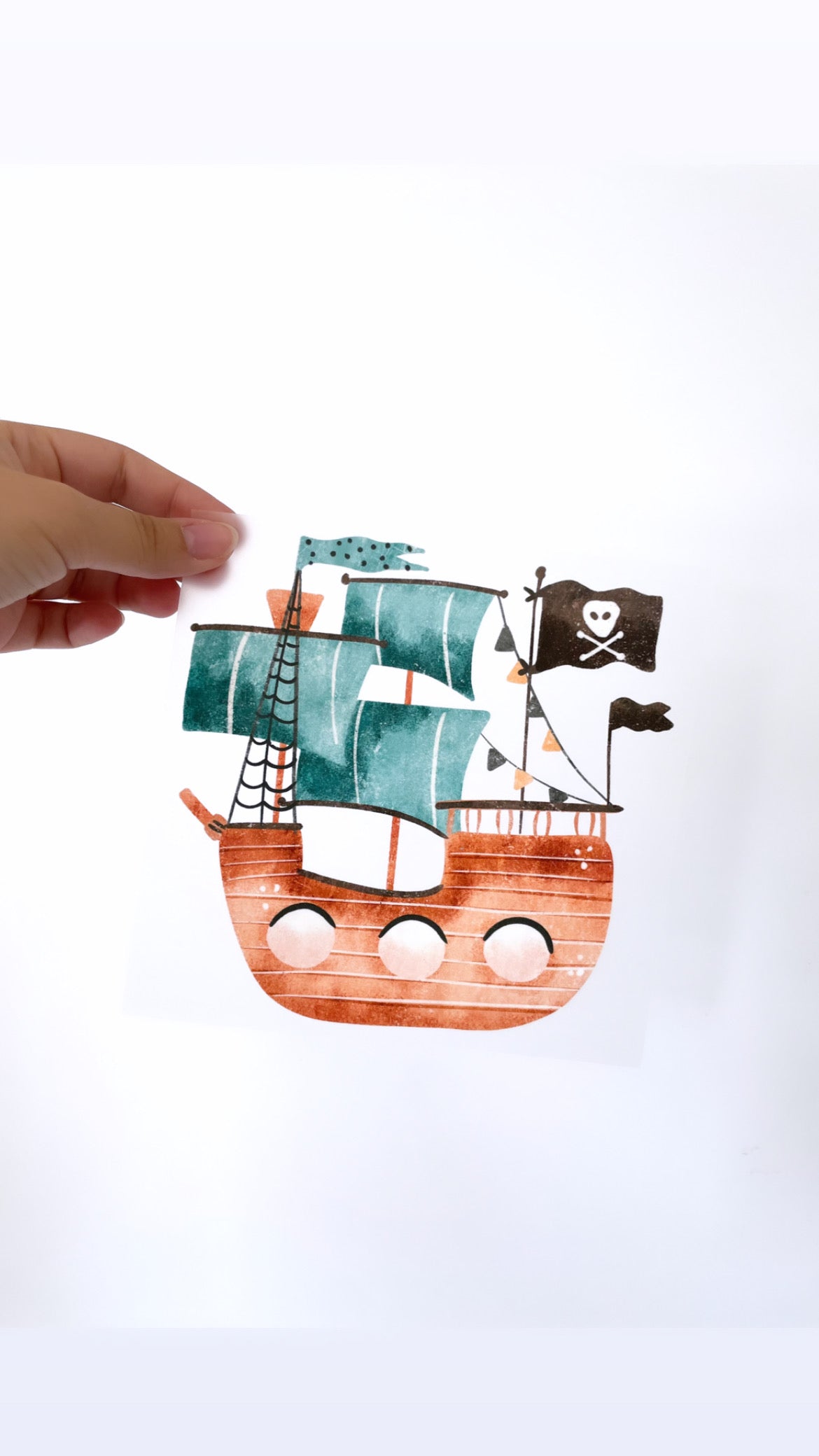 Piratenschiff - Bügelbild, groß/maxi