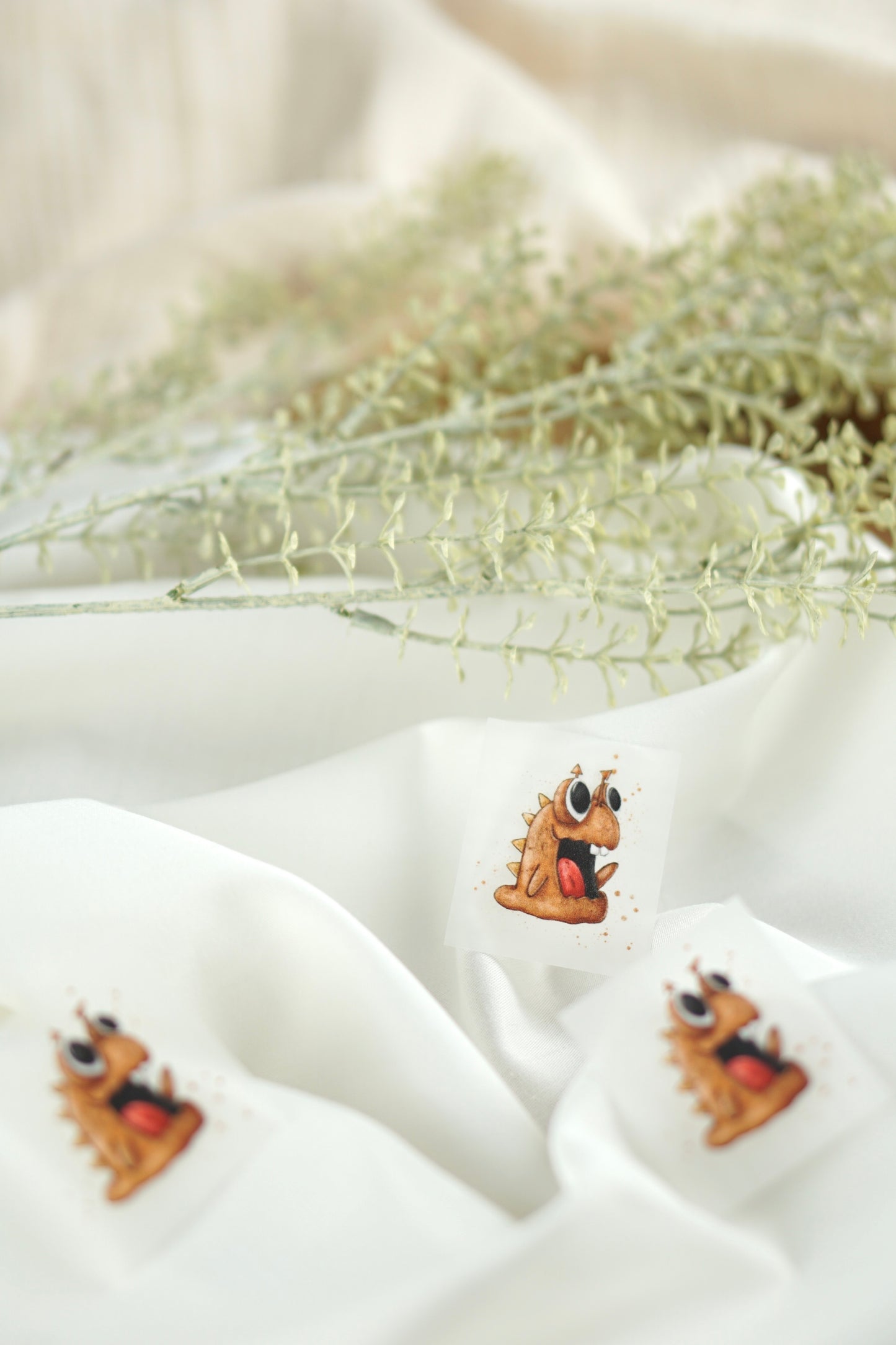 Monsterchen "caramel" - Bügelbild, mini