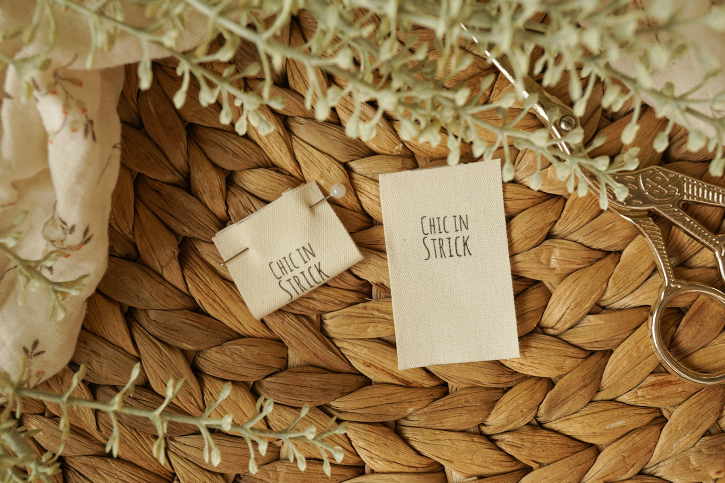 3er-Set Baumwoll-Label "Chic in Strick"