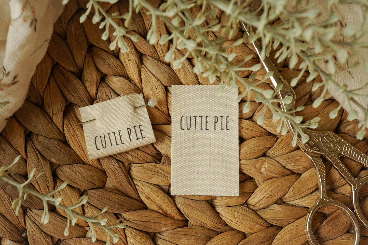 3er-Set Baumwoll-Label "Cutie Pie"