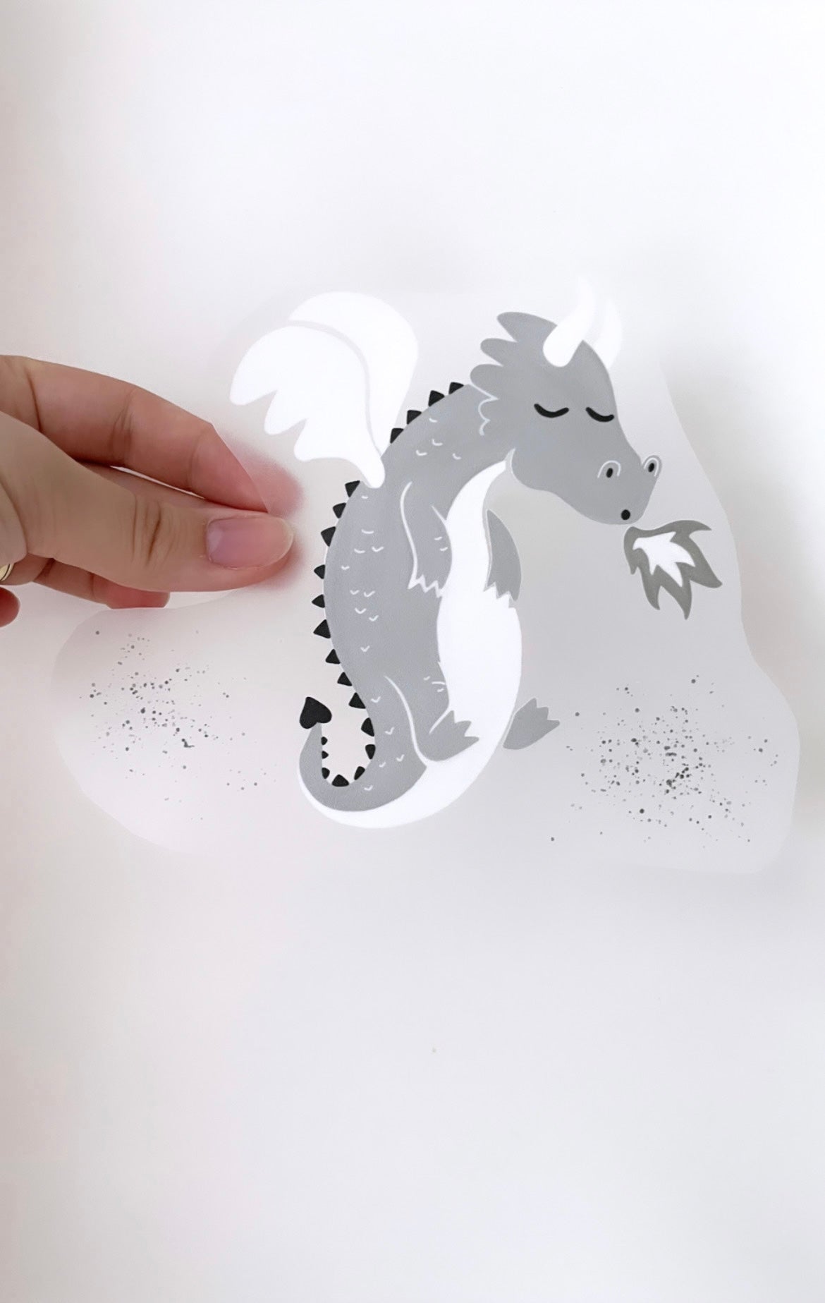 Drache - Bügelbild, groß/maxi