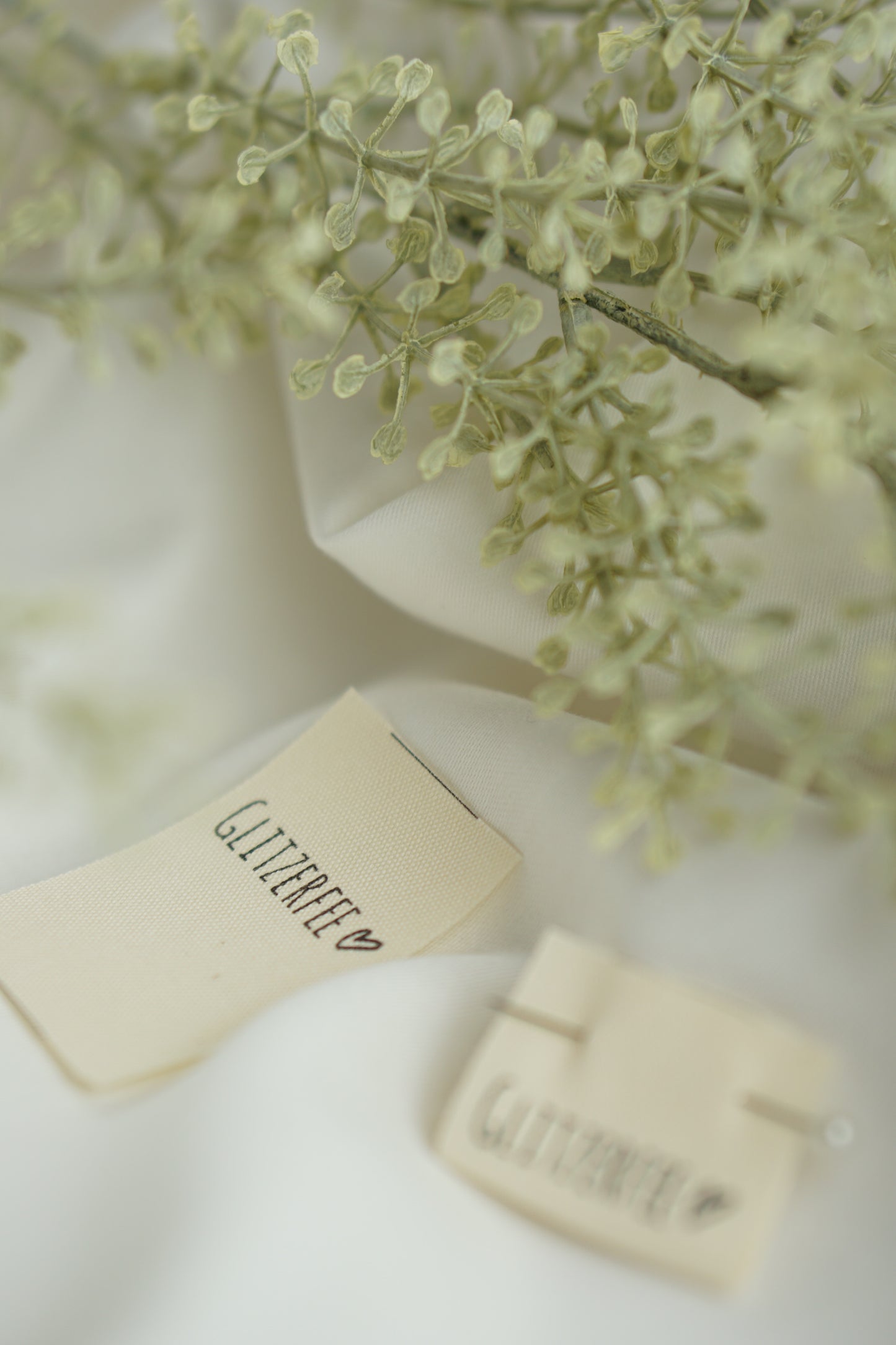 3er Set Baumwoll-Label "Glitzerfee"