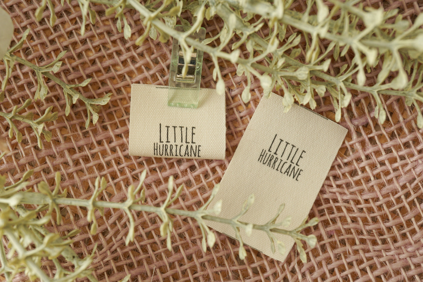 3er-Set Baumwoll-Label "Little Hurricane"