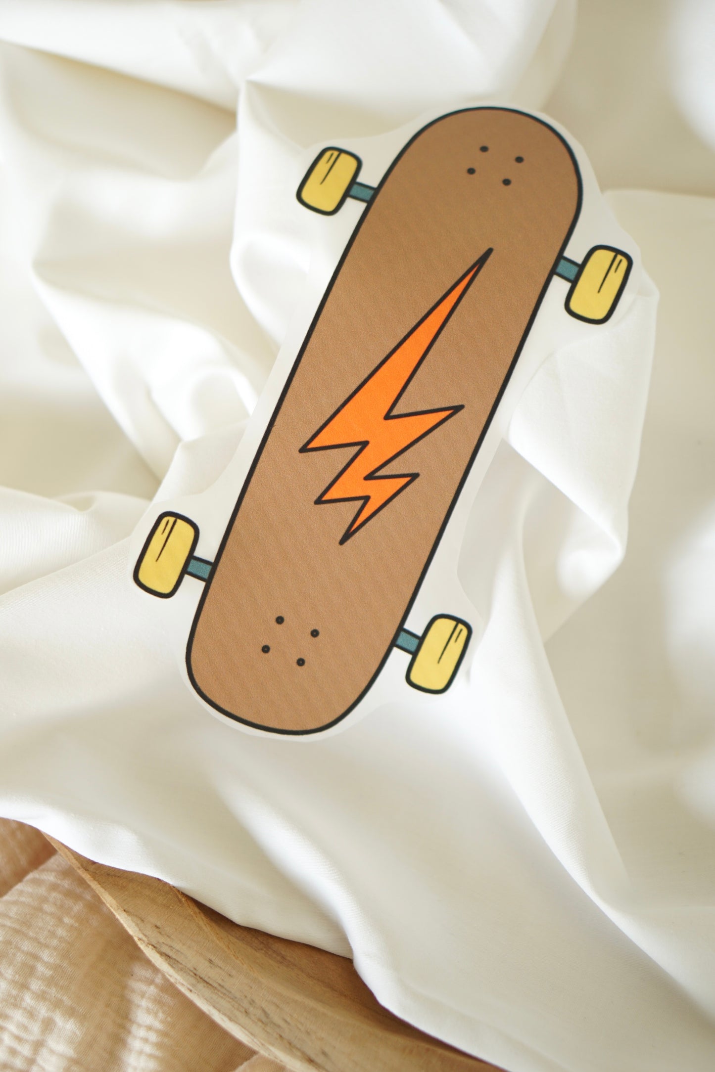 Skateboard "brown" - Bügelbild, maxi