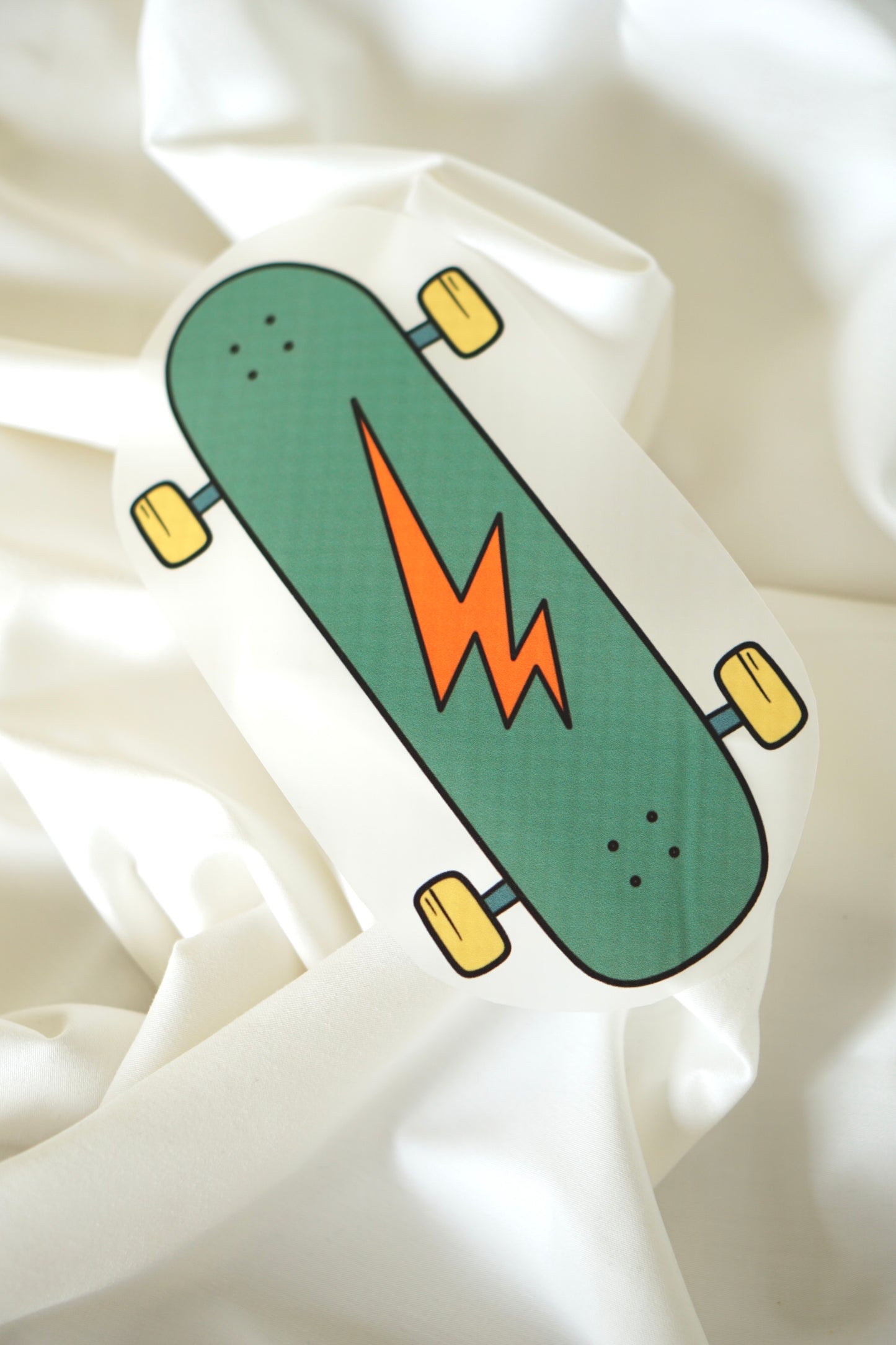 Skateboard "green" - Bügelbild, maxi