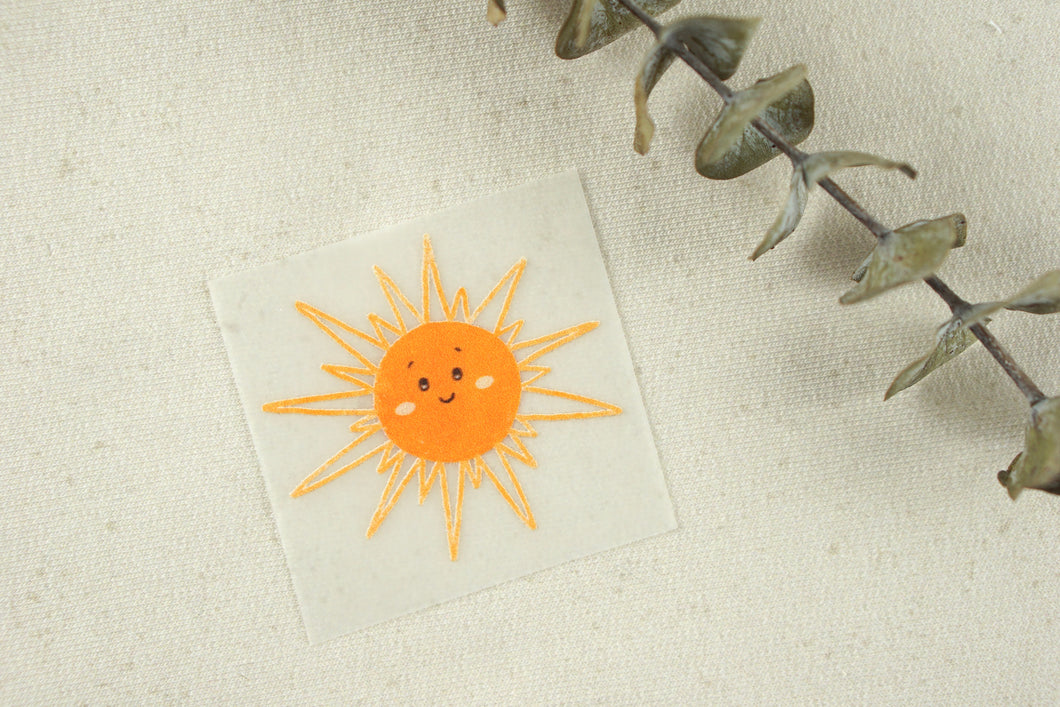 Sonne #4 - Bügelbild, mini
