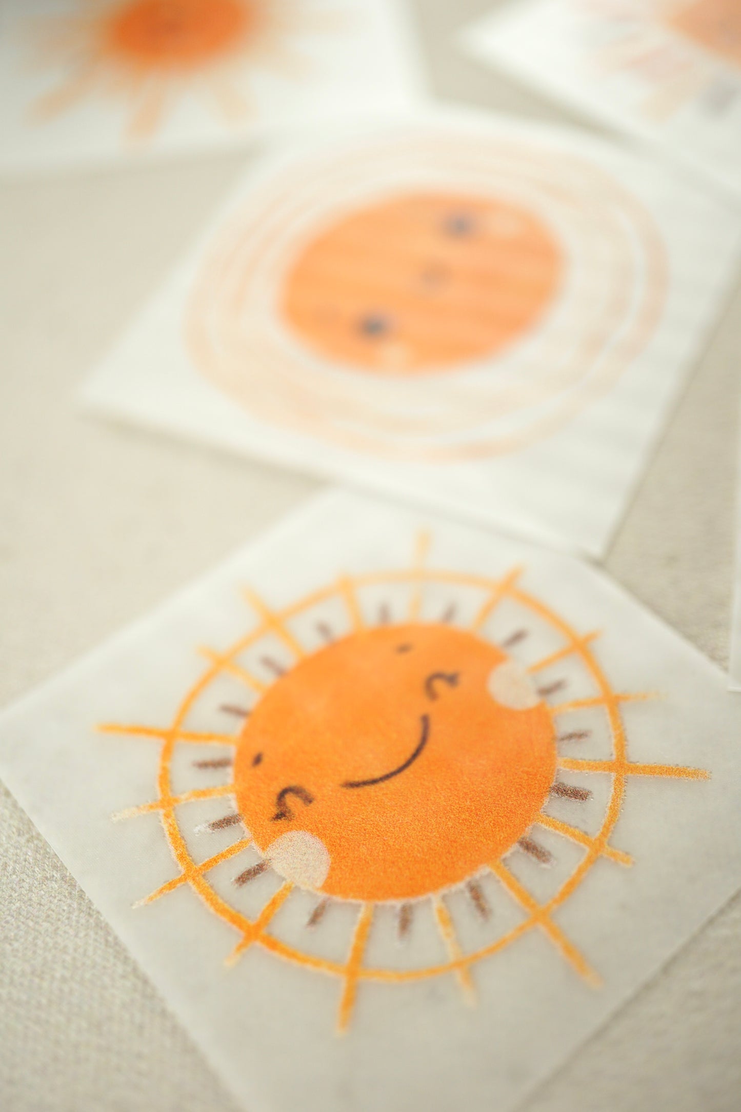 Sonne #6 - Bügelbild, mini