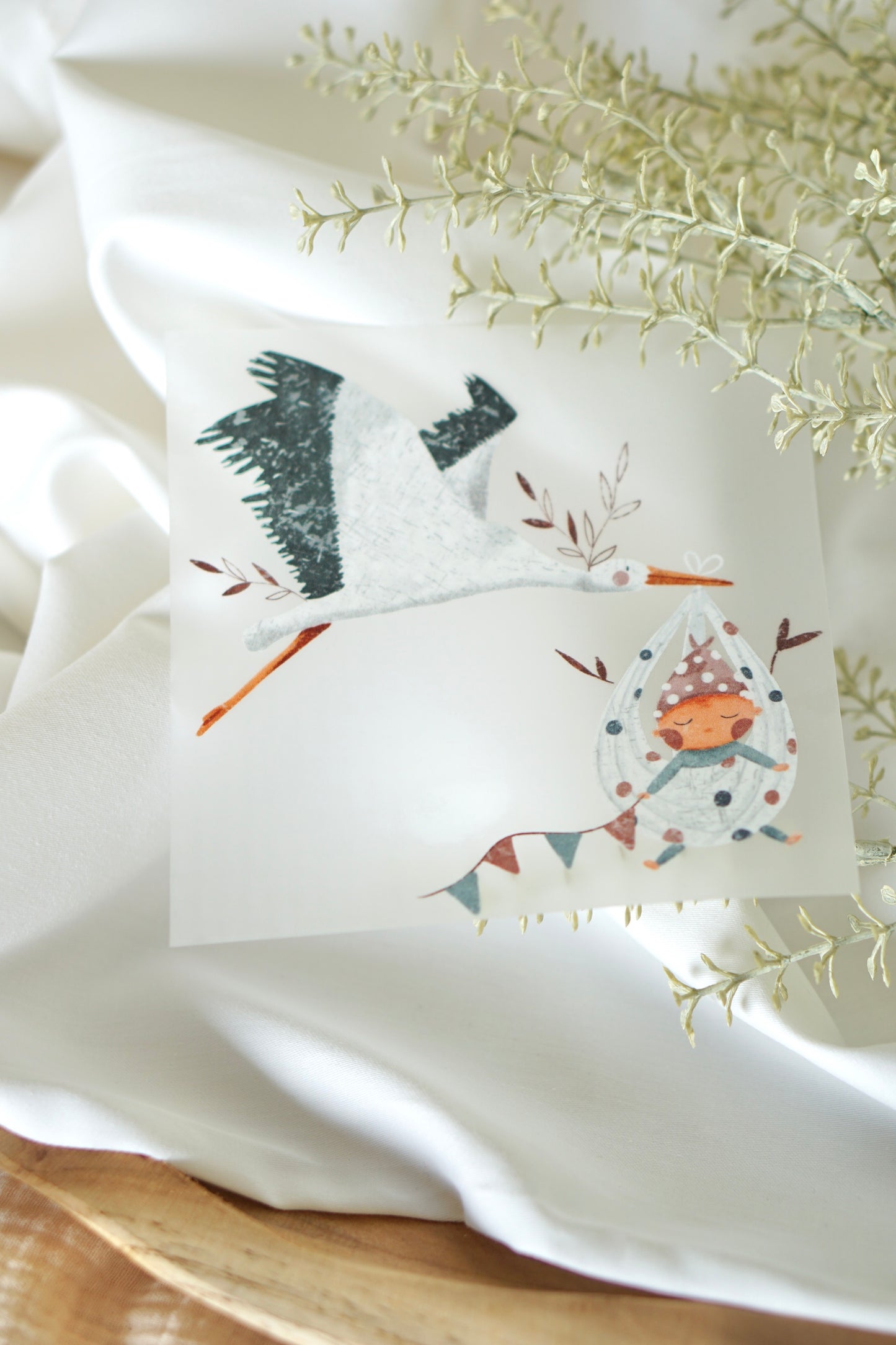 Hello Baby - Bügelbild, midi