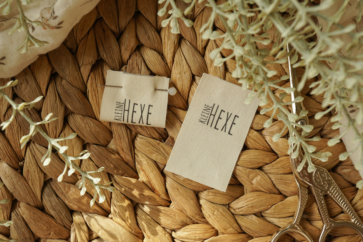 3er-Set Baumwoll-Label "kleine Hexe"