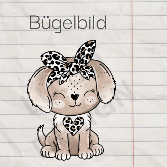 Leo Hund - Bügelbild, klein