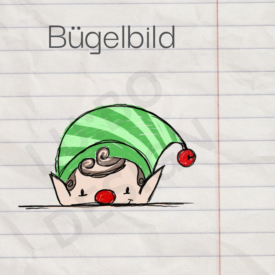 Wichtel (f. Brusttasche etc.) - Bügelbild, klein