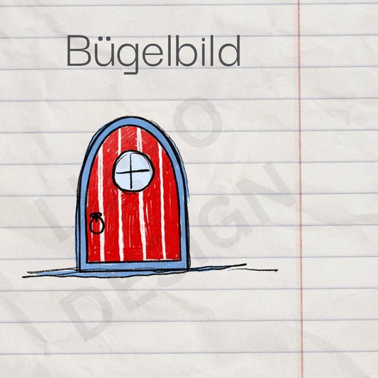 Wichteltür - Bügelbild, maxi