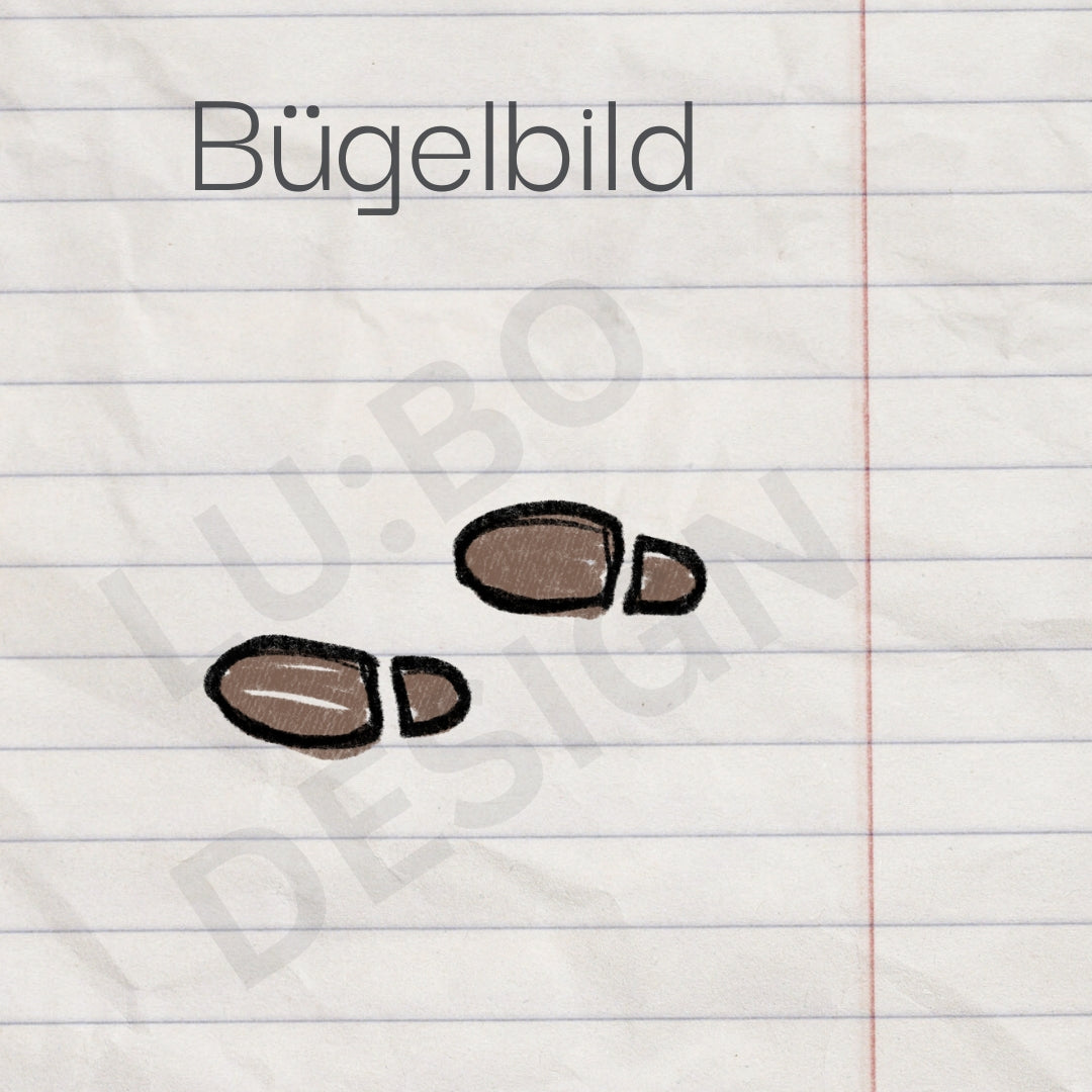 Wichtel Fußspuren - Bügelbild, mini