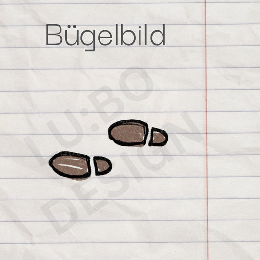 Wichtel Fußspuren - Bügelbild, mini
