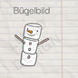 Marshmallow Schneemann - Bügelbild, klein