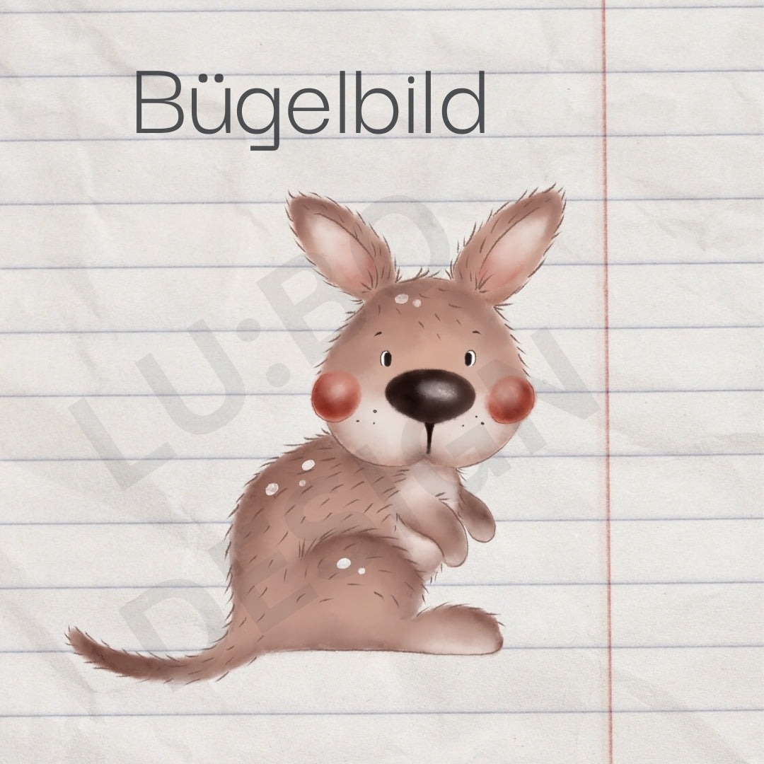 Ozzy, das Känguru- Bügelbild, maxi