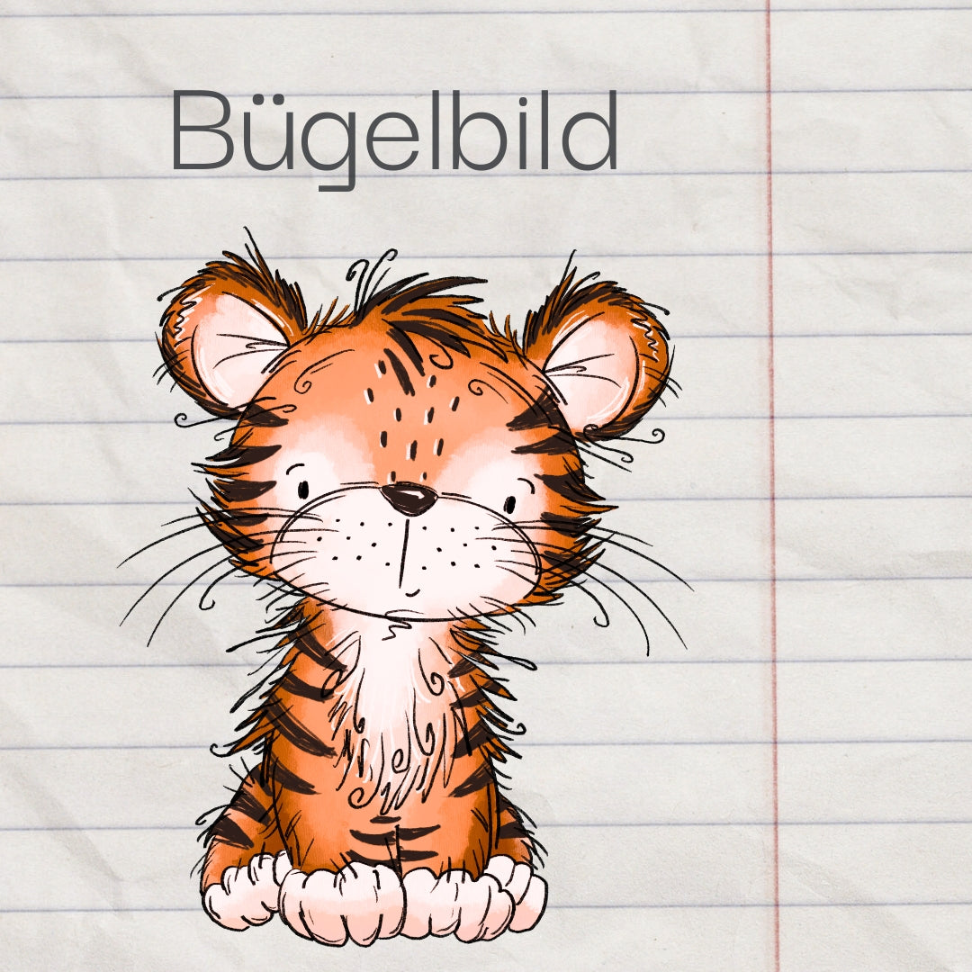 Schnurrbert - Bügelbild, maxi