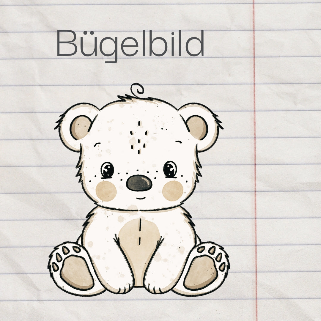 Eisbär "Kiko" - Bügelbild, maxi