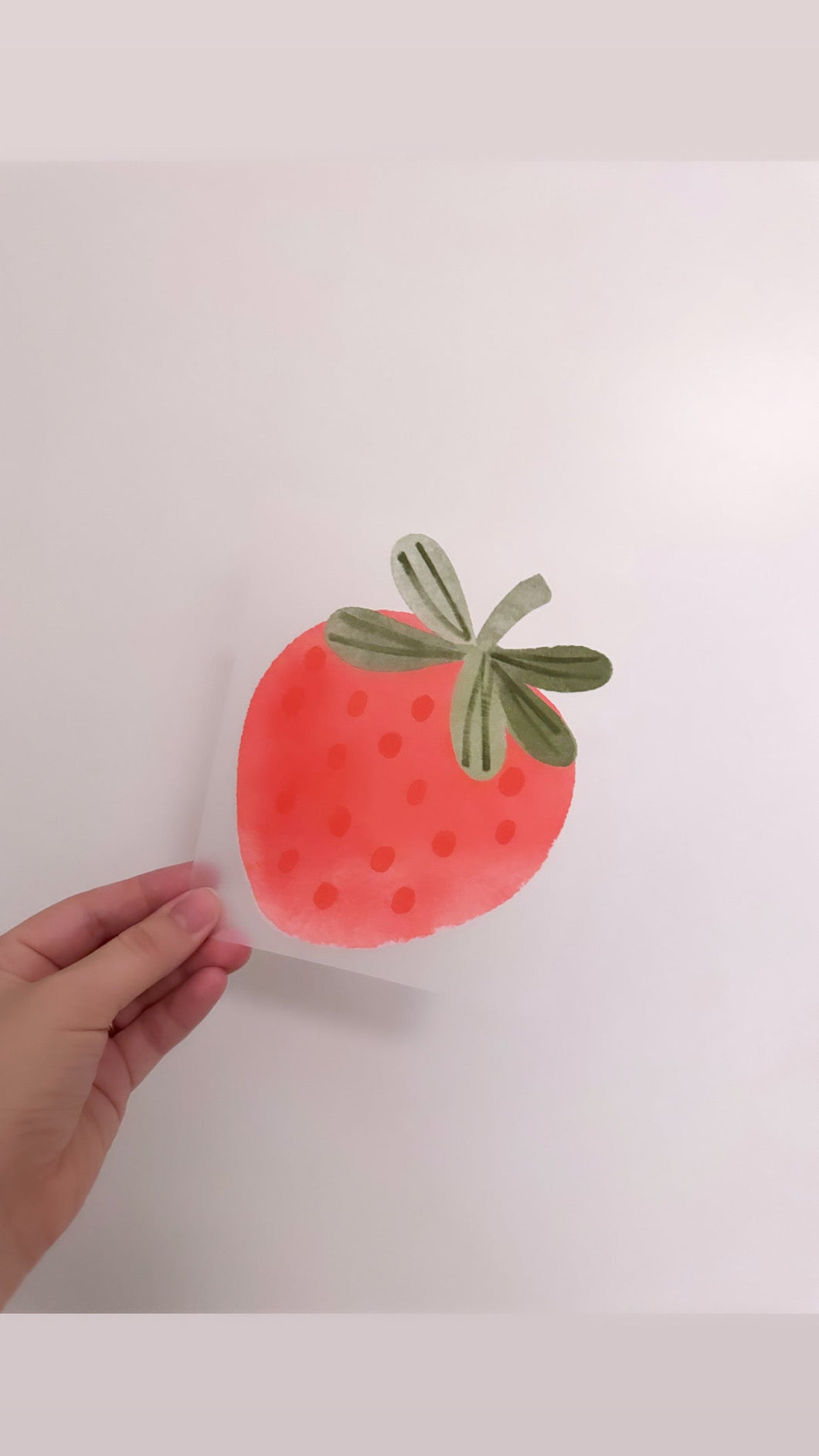 Erdbeere - Bügelbild, mini
