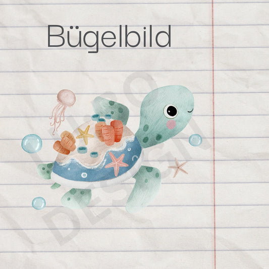 Ocean Turtle - Bügelbild, maxi