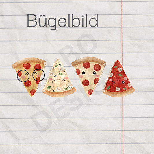 Pizzen - Bügelbild, XXL