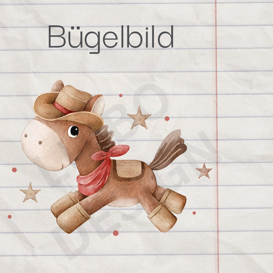 Cowboy Horse I - Bügelbild, maxi