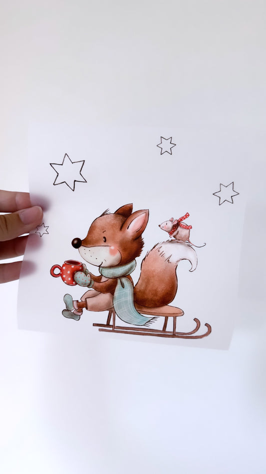 Foxy´s Teatime - Bügelbild, maxi