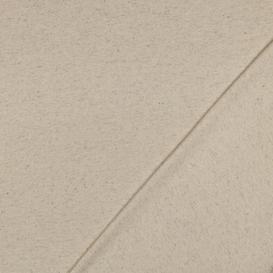 Jersey "Baumwoll-Leinen-Mix" natural gesprenkelt