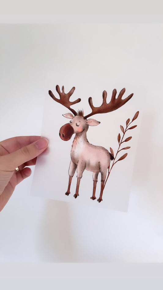 Elch #3 - Bügelbild, groß/maxi