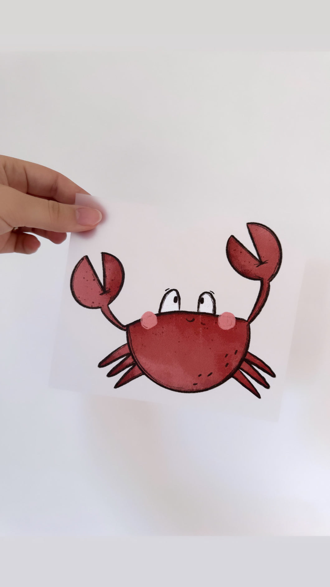Krabbe - Bügelbild, groß/maxi