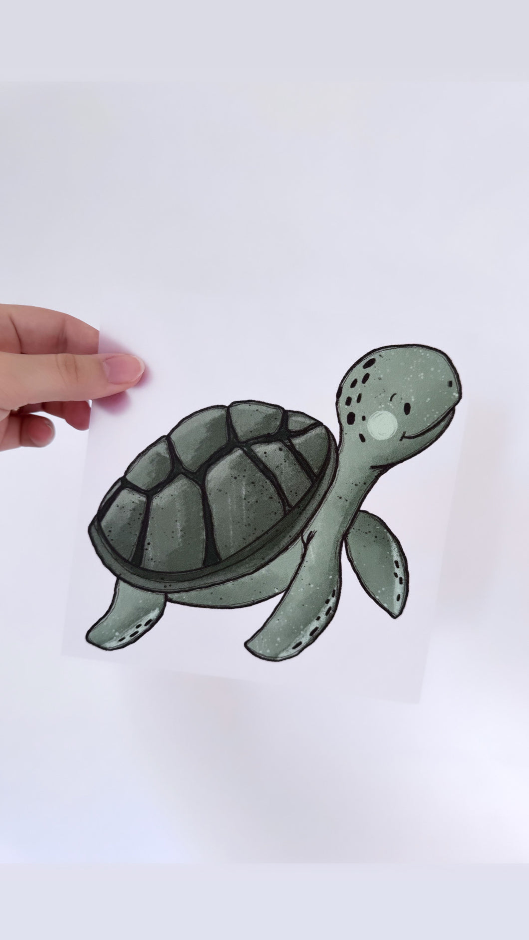 Schildkröte green - Bügelbild, groß/maxi