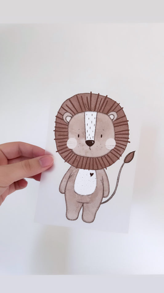 Löwe Leon - Bügelbild, groß/maxi