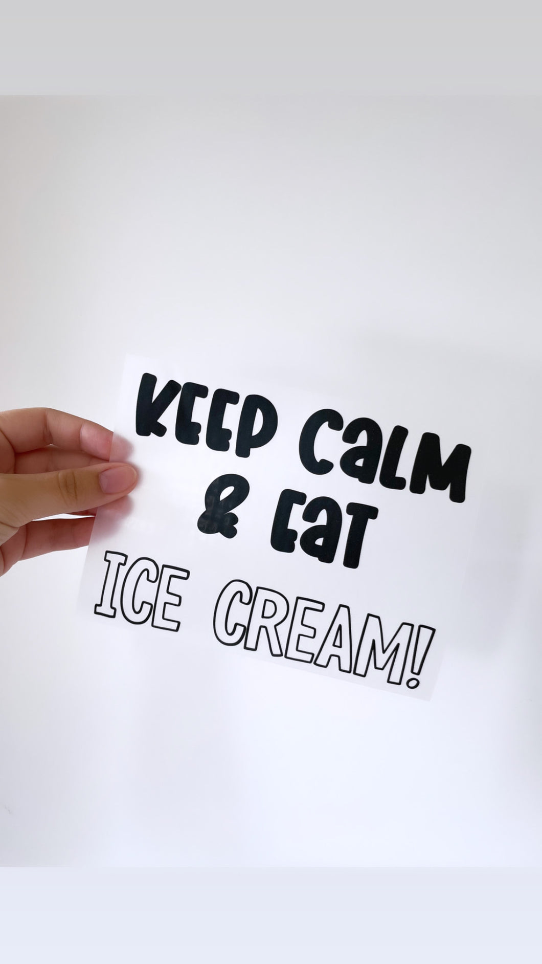 Keep calm & eat ice cream - Bügelbild, groß/maxi