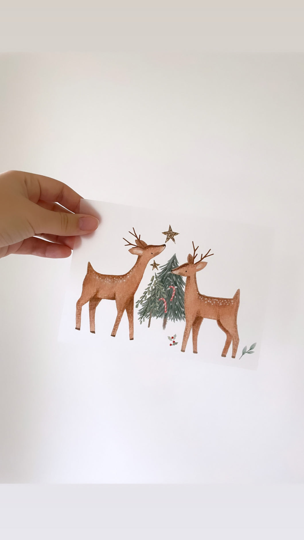 Christmas Deers - Bügelbild, maxi