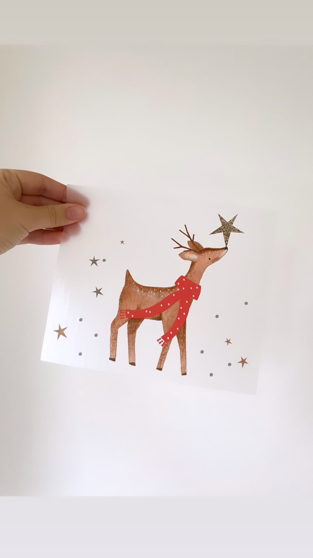 Cozy Christmas Deer - Bügelbild, maxi