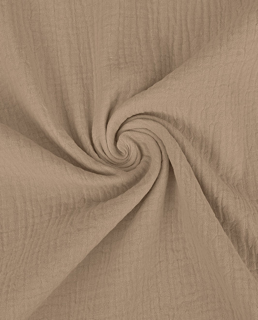 Musselin Double Gauze uni "taupe"