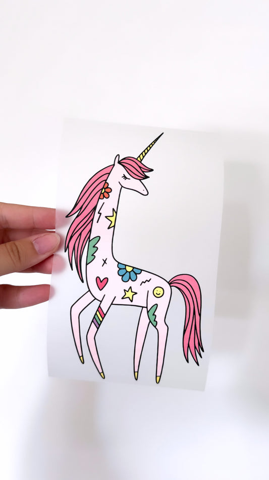 Unicorn - Bügelbild, maxi