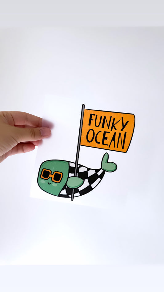 Funky Ocean - Bügelbild, maxi