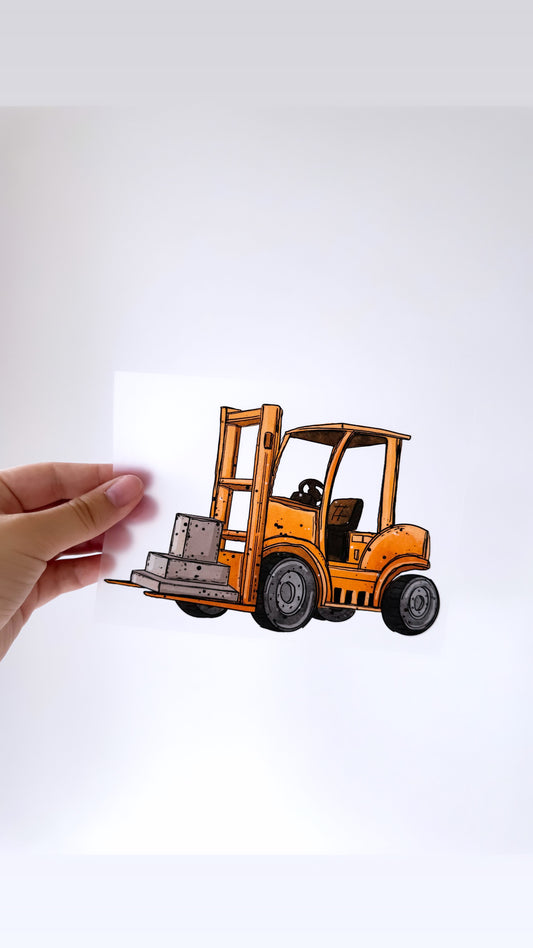 Gabelstapler - Bügelbild, maxi