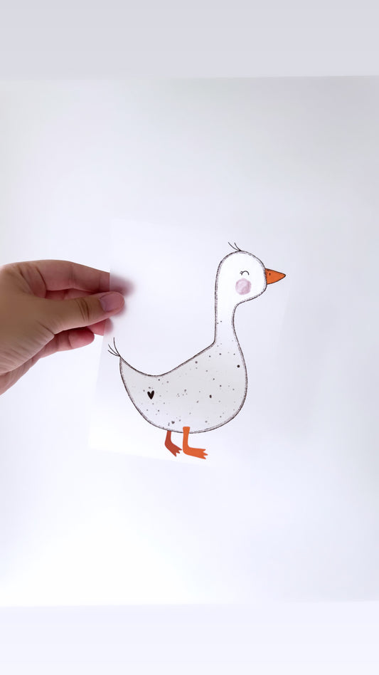 Gänse Glück - Bügelbild, verschiedene Größen