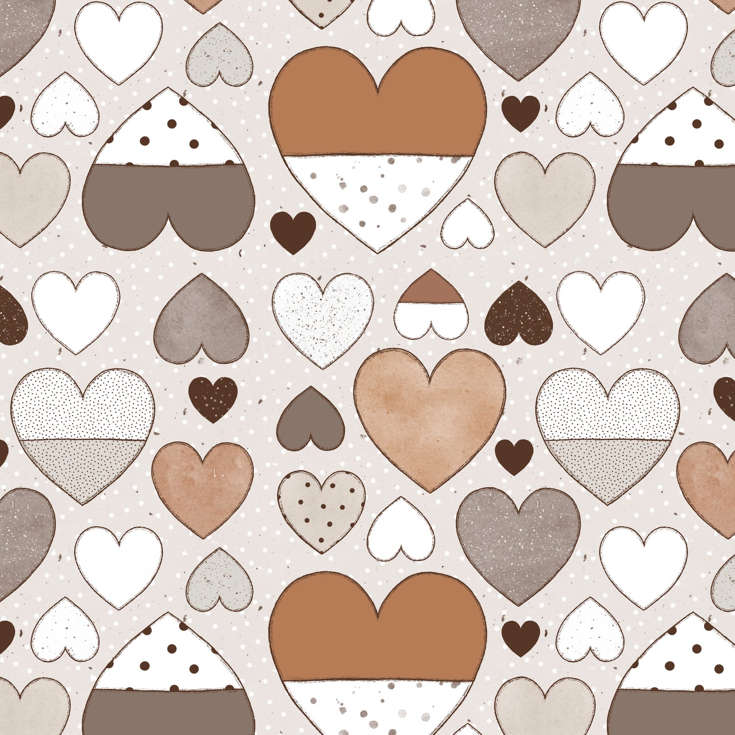 Bio French Terry - Hearts dotty