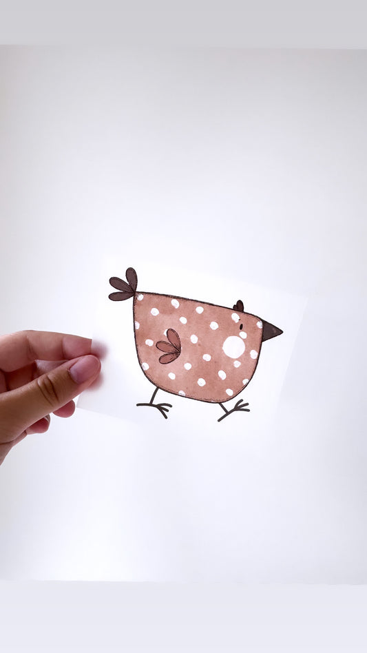 Huhn #2 - Bügelbild, midi