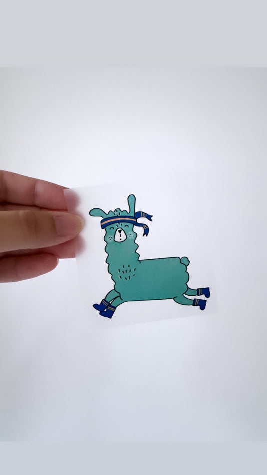 Sport Lama - Bügelbild, klein