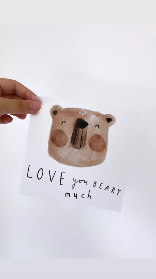 Bügelbild "Love you bear much" - maxi/groß