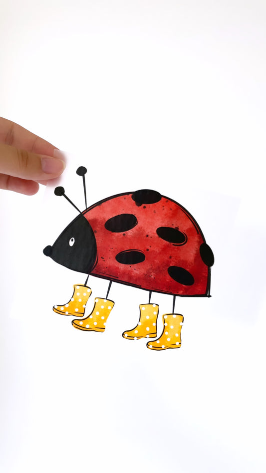 Rinchen und seine Bummistiefel - Bügelbild, groß/maxi