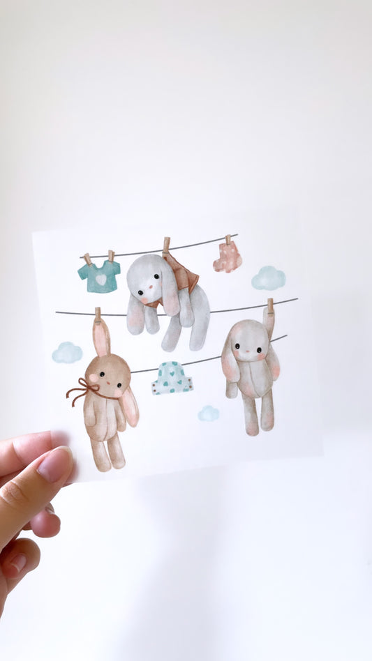 Newborn Häschen - Bügelbild, groß/maxi - LU:BO Design