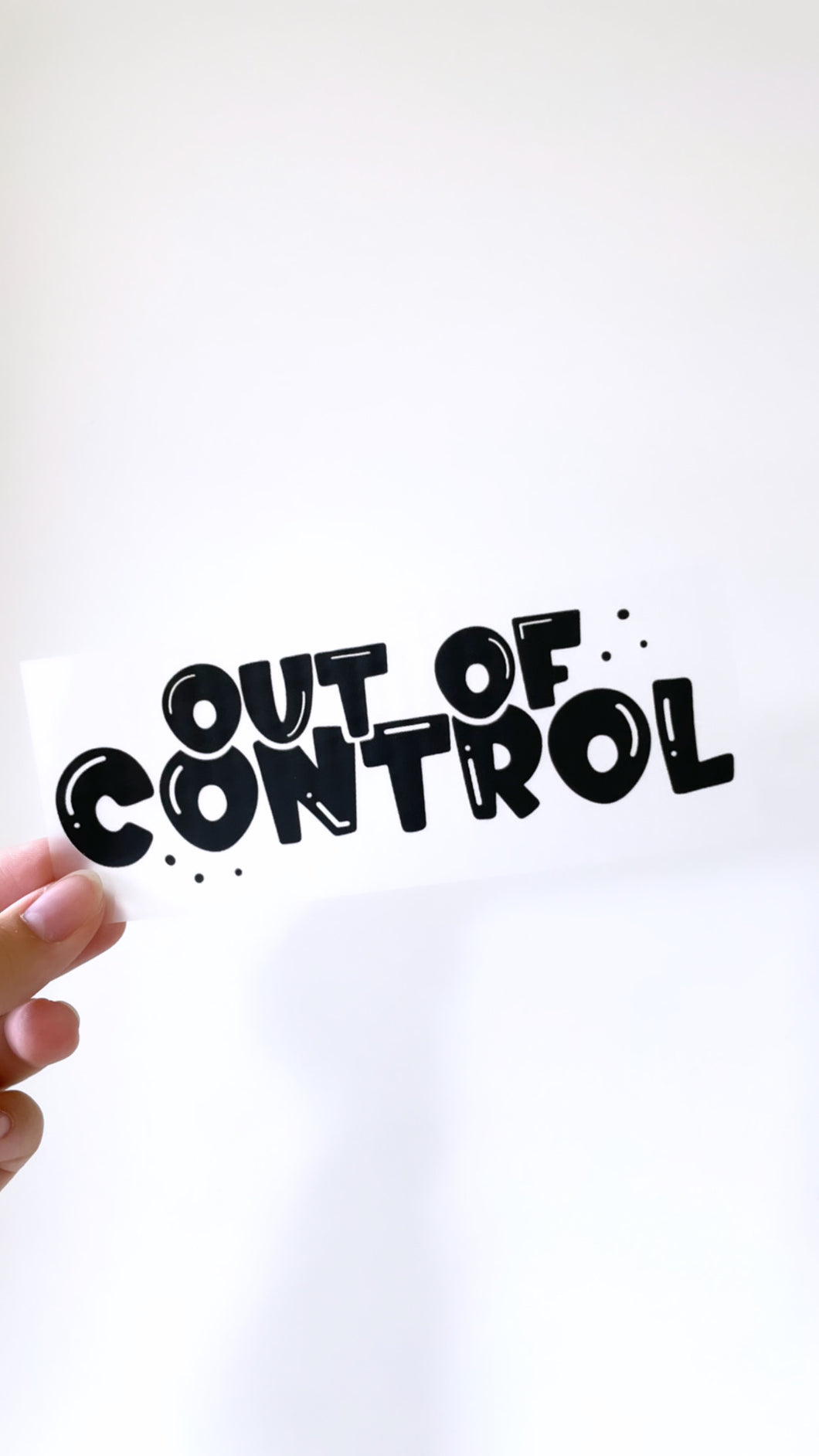 Out of Control - Bügelbild, groß/maxi