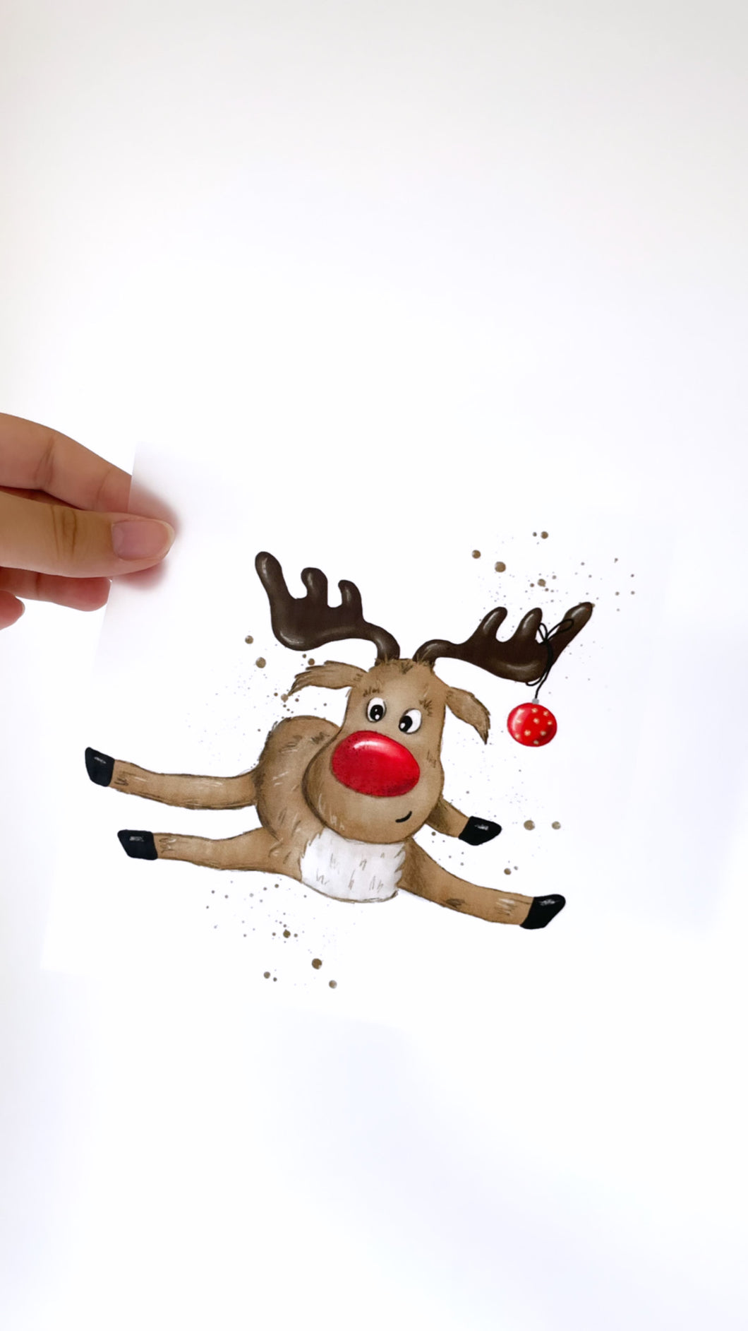 Red Nose Rudolph - Bügelbild, groß/maxi